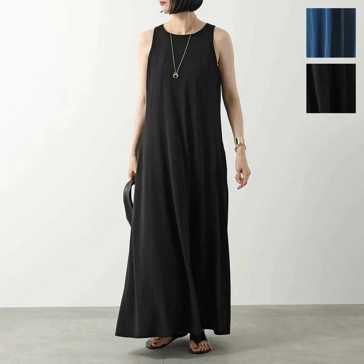 MAX MARA LEISURE マックスマーラ レジャー ワンピース SUPREMO レディース ストレッチ ジャージー Aライン ドレス ノースリーブ カラ 【mega】