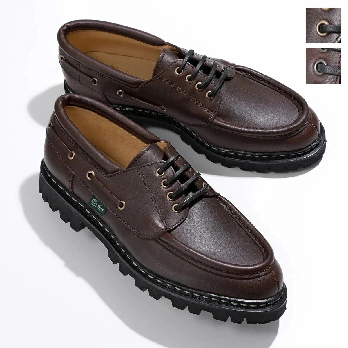 Paraboot パラブーツ モカシンシューズ CHIMEY シメイ 200816 メンズ レースアップ レザー 靴 EBONY