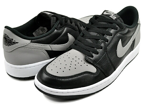 エアジョーダン 1 レトロ ロー OG スニーカー AJ1 ブラック ミディアムグレー シャドウ
