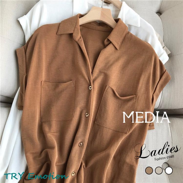 半袖シャツ ブラウス レディースファッション トップス レディースシャツ フォンシャツ Vネック ゆったり カジュアル 上着 夏 新作 通勤