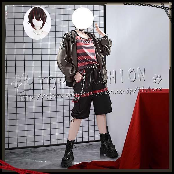 2026人気販売!にじさんじ VTuber 風 ましろ爻 コスプレ 衣装 ウィッグ ハロウィン変装 仮装 コスチューム アニメ cosplay