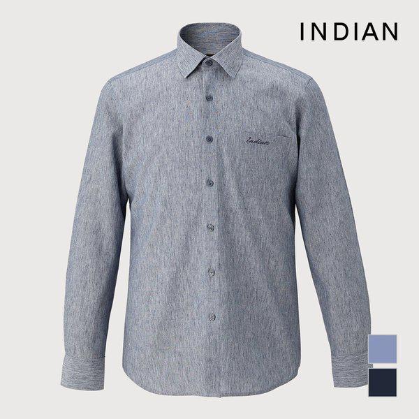 [INDIAN] リネンブレンド無地シャツMITNLYM2201