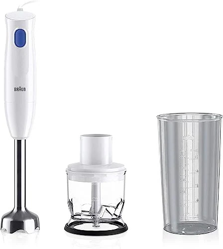 ブラウン ハンドブレンダーマルチクイック1 MQ10201MWH 軽量 コンパクト 離乳食 下ごしらえ スムージー スープ つぶす 混ぜる きざ