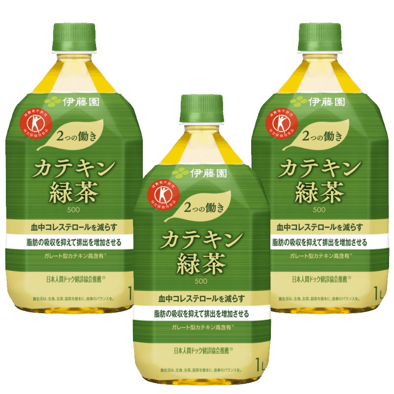 伊藤園 脂質にWの働き カテキン緑茶 1000ml24本 1L北海道は別途350円沖縄離島は別途送料いただきます350ML緑茶はメーカーで製造終了となりました 特保　特定 発送予定日(2