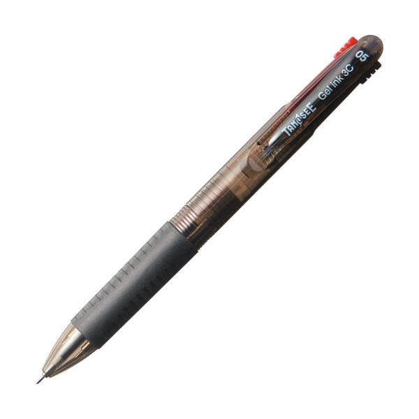 日本最大の （軸色 （まとめ）TANOSEEノック式ゲルインク3色ボールペン ブラック） [x50セット] 1本 筆記具