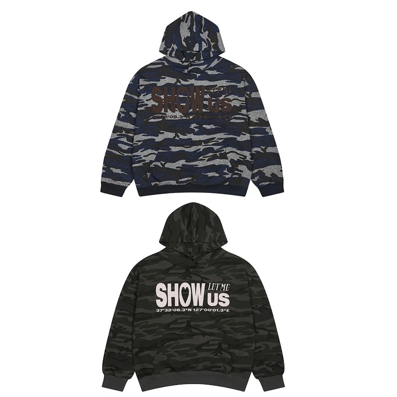 SH SHOW US MILITARY HOODIE_CHARCOAL / BLUE