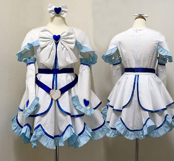 即納可 ふたりはプリキュア MaxHeart キュアホワイト きゅあほわいと 雪城ほのか ゆきしろほのか コスプレ衣装 ハロウィン 大人