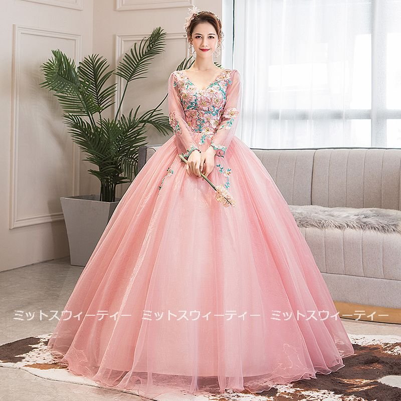 カラードレス 演奏会 安い ロングドレス コンサート パーティードレス 発表会 ウェディングドレス