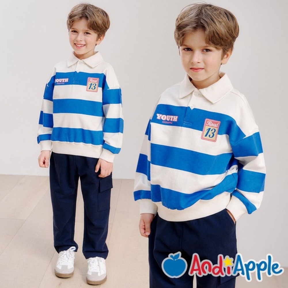 [アンディアップル] インサストライプカラートップ＆ボトムスーツ_A