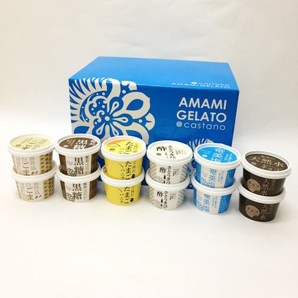 アイス 奄美 ジェラート 6種 12個入り 奄美塩 たまごバニラ しおキャラメル 黒糖 白ごま 5,916円