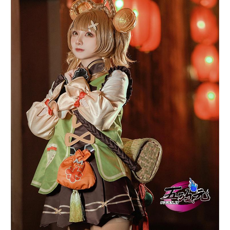 【即納】火花　原神　コスプレ　瑶瑶　ヨォーヨ　衣装　ウィッグ　靴