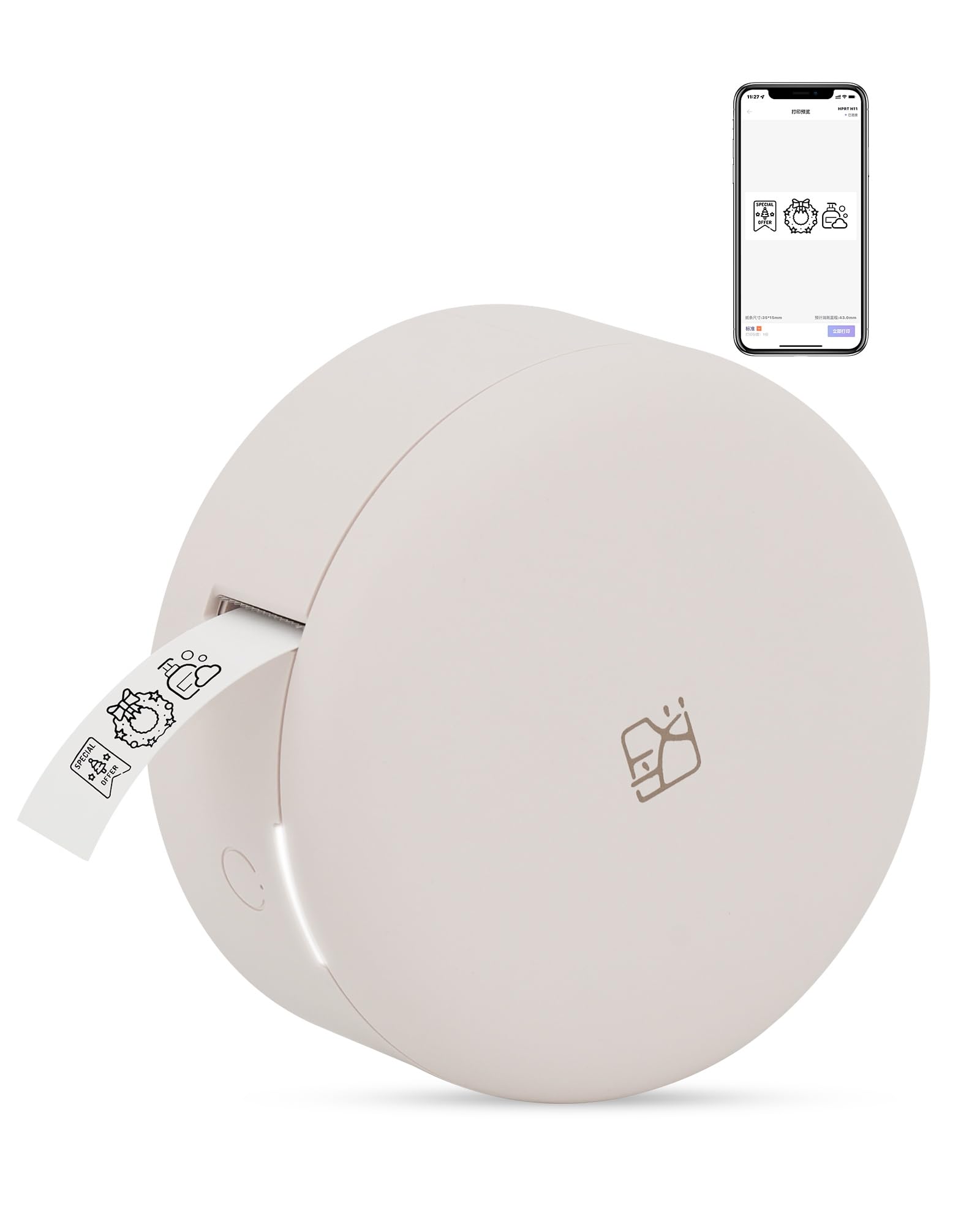 HPRTラベルライター スマホ対応プリンター 多機能ミニプリンター Bluetooth接続感熱ラベルプリンター 【8mm-12mm幅テープ】シール DIY印刷 インク不要 手帳/書類収納/名前/値札シ 5,173円