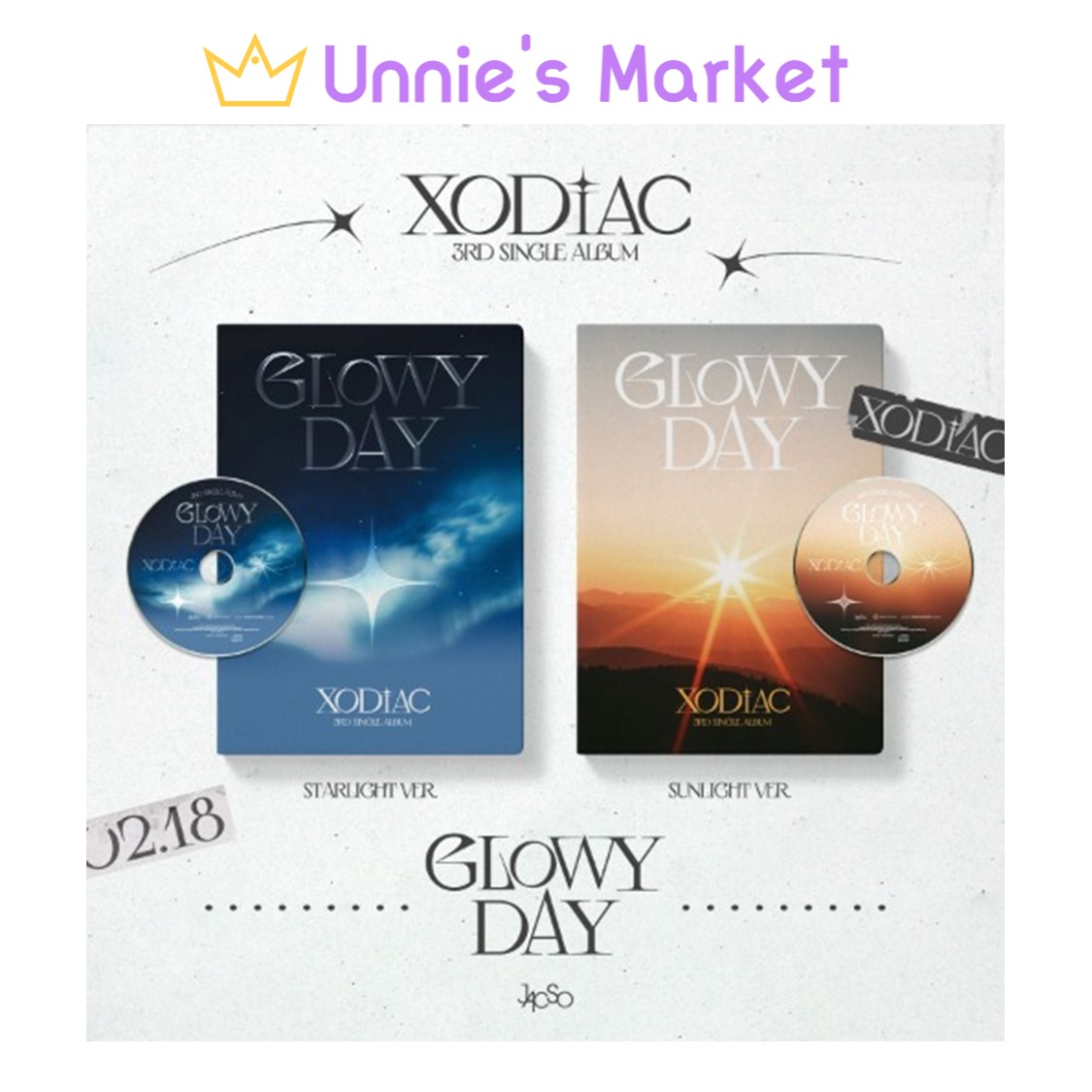 [SET] XODIAC - GLOWY DAY 3rd Single Album