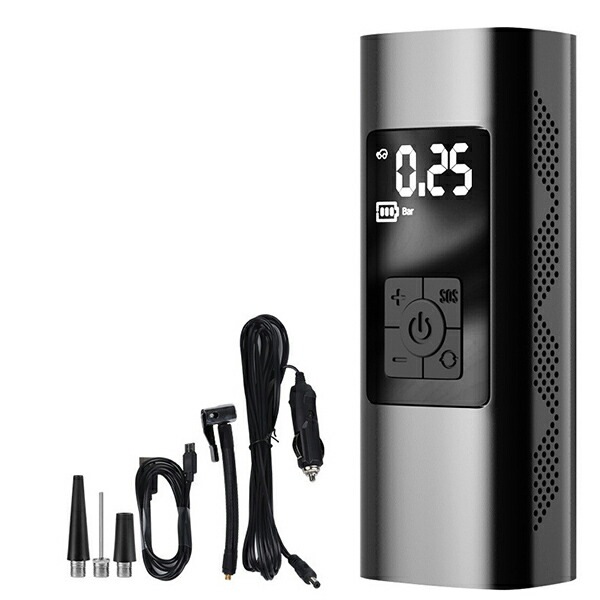 爆売れ中電動エアーポンプ ポータブル USB充電 電動空気入れ コンプレッサー 自動車 バイク 自転車 タイヤエアーポンプ ボール空気入れ 大容量バッテリー 携帯ポンプ aaa