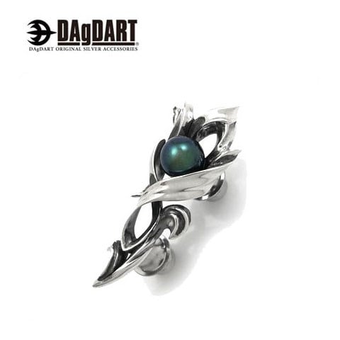ダグダート DAgDART [Dice] フローイングデザイン ブラックパール シルバーラペルピン