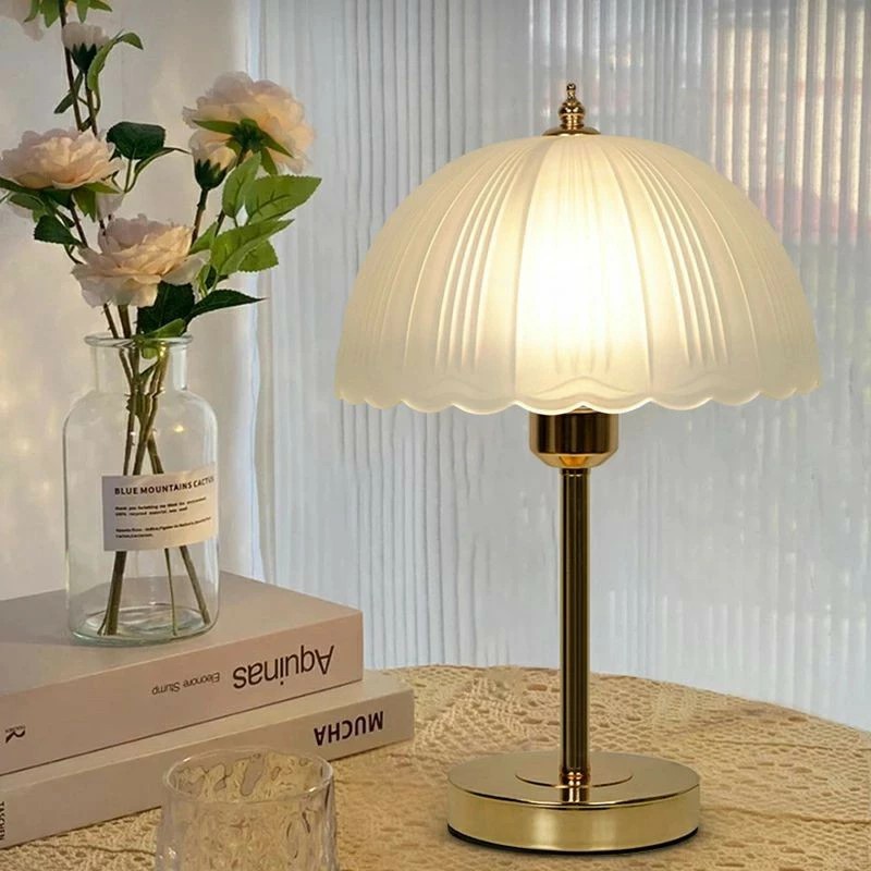 限定SALE!テーブルランプ 3色切り替え LED電球付 テーブルライト ガラス テーブルライト 間接照明 デスクライト デスクランプ ベッドサイドランプ 北欧 おしゃれ 卓上ライト 常夜灯 ナイトラ