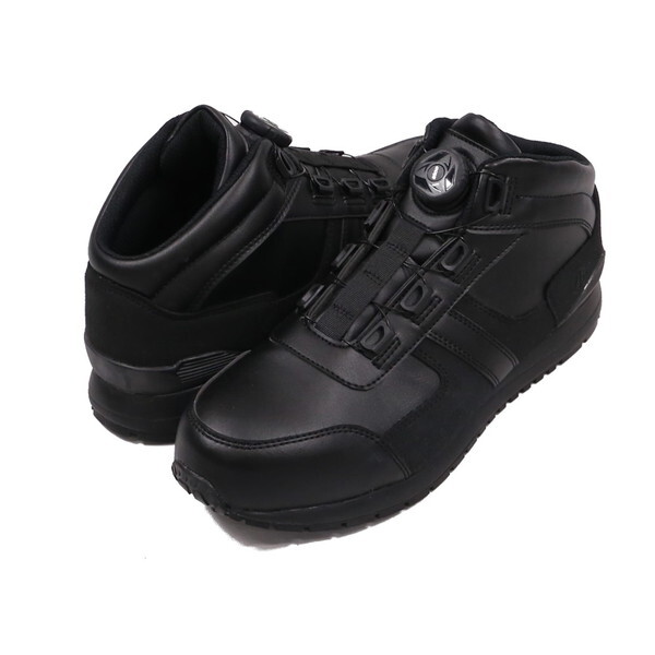 コーコス ZG-04 ダイヤル式 セーフティーミドルスニーカー ブラック/ブラック 25.5