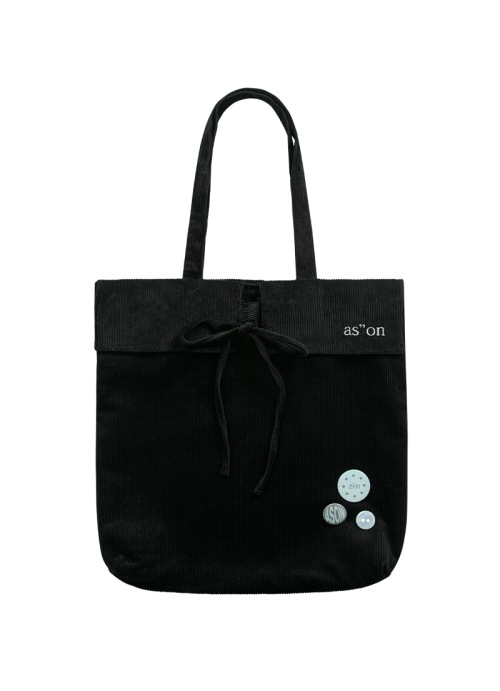 【AS"ON】 OLGA CORDUROY BAG / BLACK 正規品