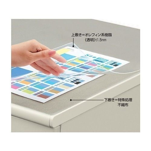 （まとめ買い）デスクマット 軟質 オレフィンx透明 S 下敷無 マ-19117 [x3]