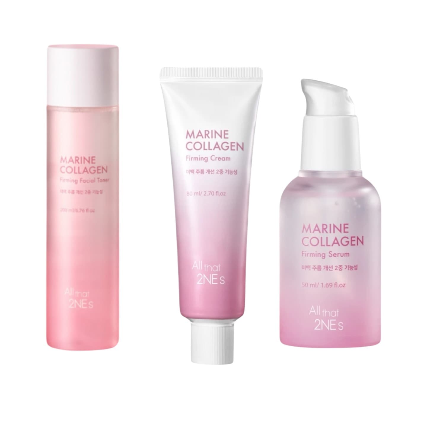 SET マリン コラーゲン ファーミングクリーム 80ML /弾力セラム 80ML/フェイシャルトナー 200ML
