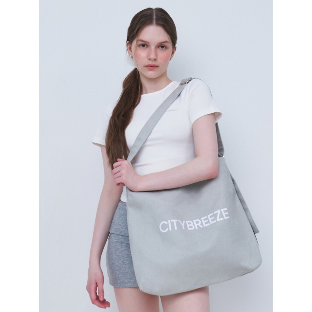 シティブリーズエッセンシャルロゴビッグエコバッグライトグレー