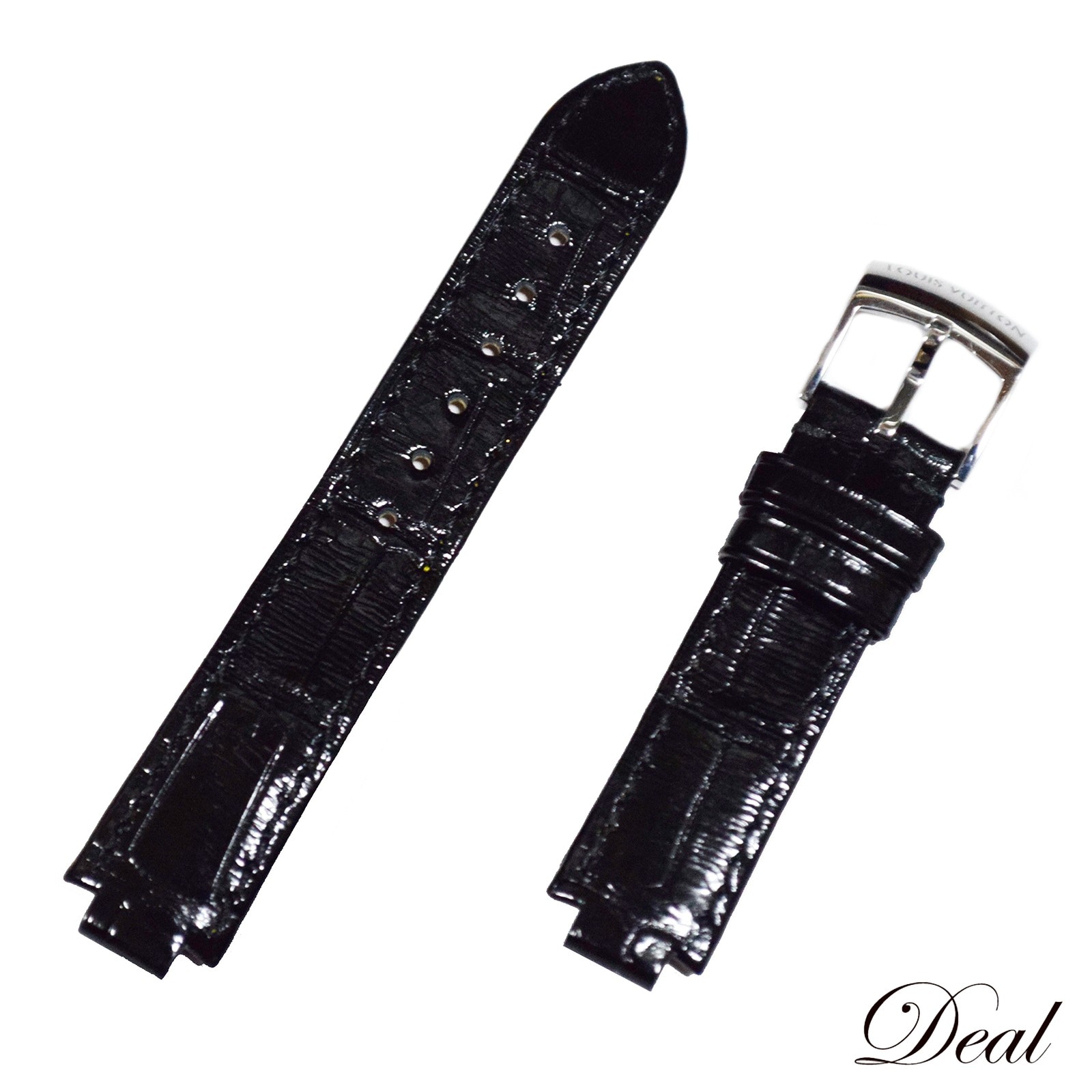 SALE 美品 ルイ・ヴィトン 純正 タンブール ワンタッチ 尾錠付 R15188 ブラック レディース 時計ベルトLV