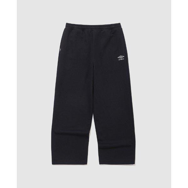 エッセンシャルプラスワイドストレートパンツ共用BB UQ123CFP16 BLK MGR WHT