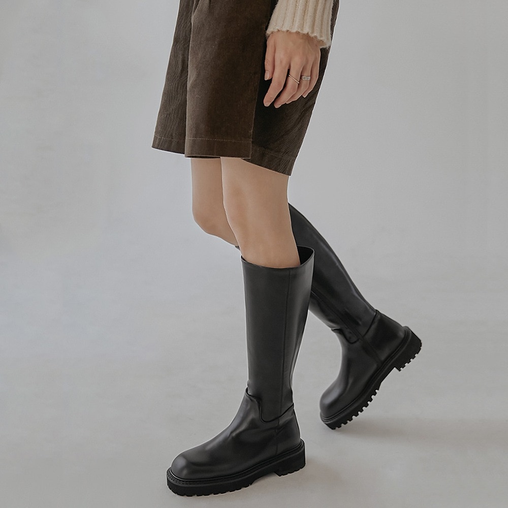 チャンキーソールロングブーツ