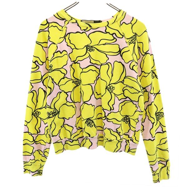 スポーツ マックスコード 総柄 長袖 スウェット トレーナー XL イエロー系 SPORTMAX CODE レディース