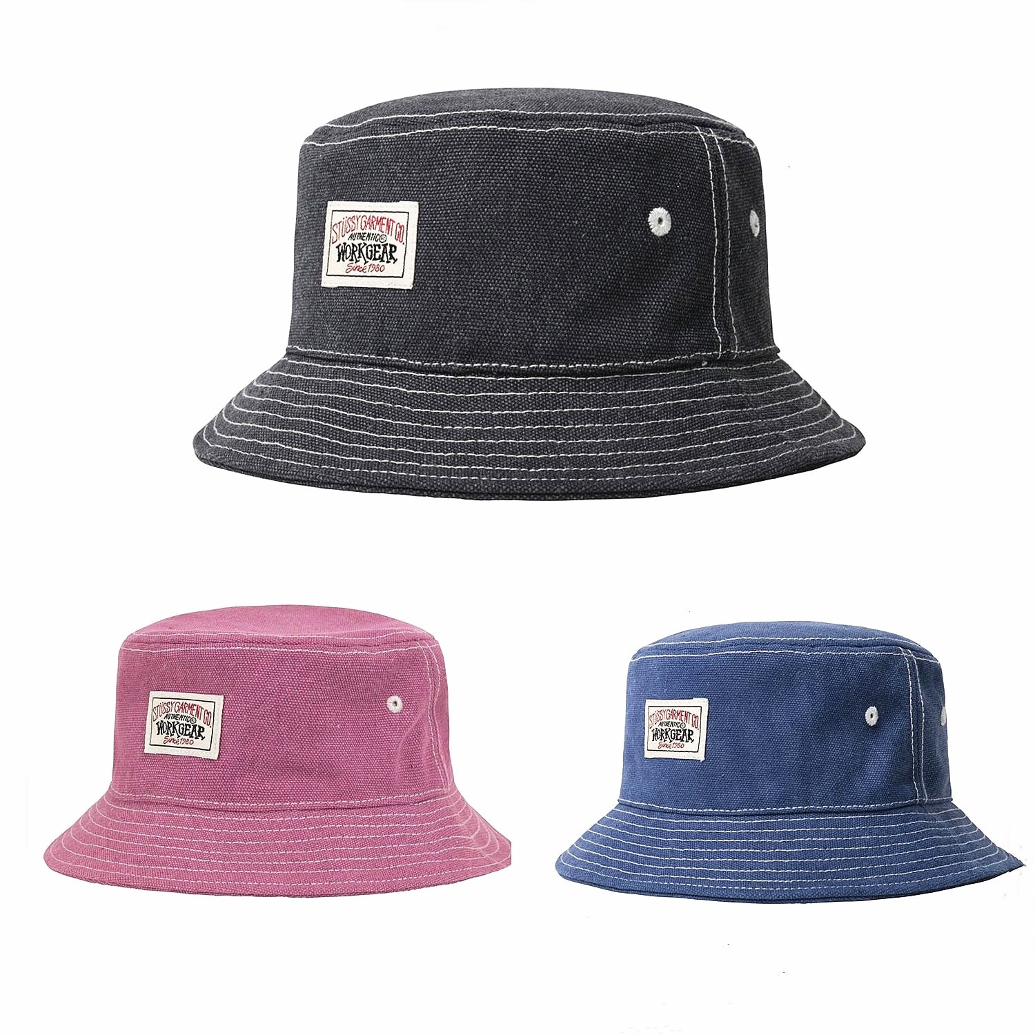 STUSSY CANVAS WORKGEAR BUCKET HAT キャップ 帽子 ハット[並行輸入品]