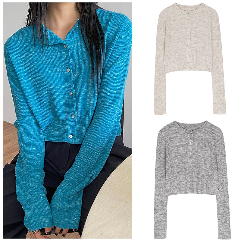 春 新品 ニット 韓国ファッション レディース 長袖カットソー 可愛い 3色ニット