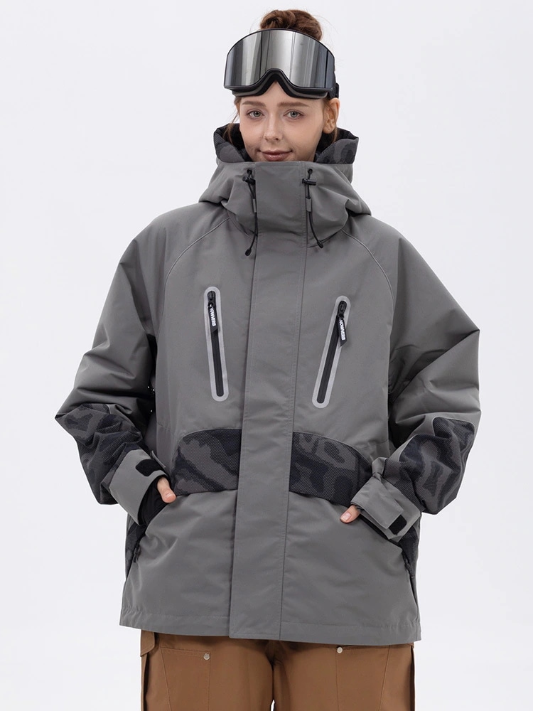 スノボウェア 5色 2025 2026 耐水圧15000mm ジャケット 3Lアウター オリーブ 黒 赤グレー 韓国風 スノーボードウェア スノーウェア スキーウェア メンズ レディース ユニセックス