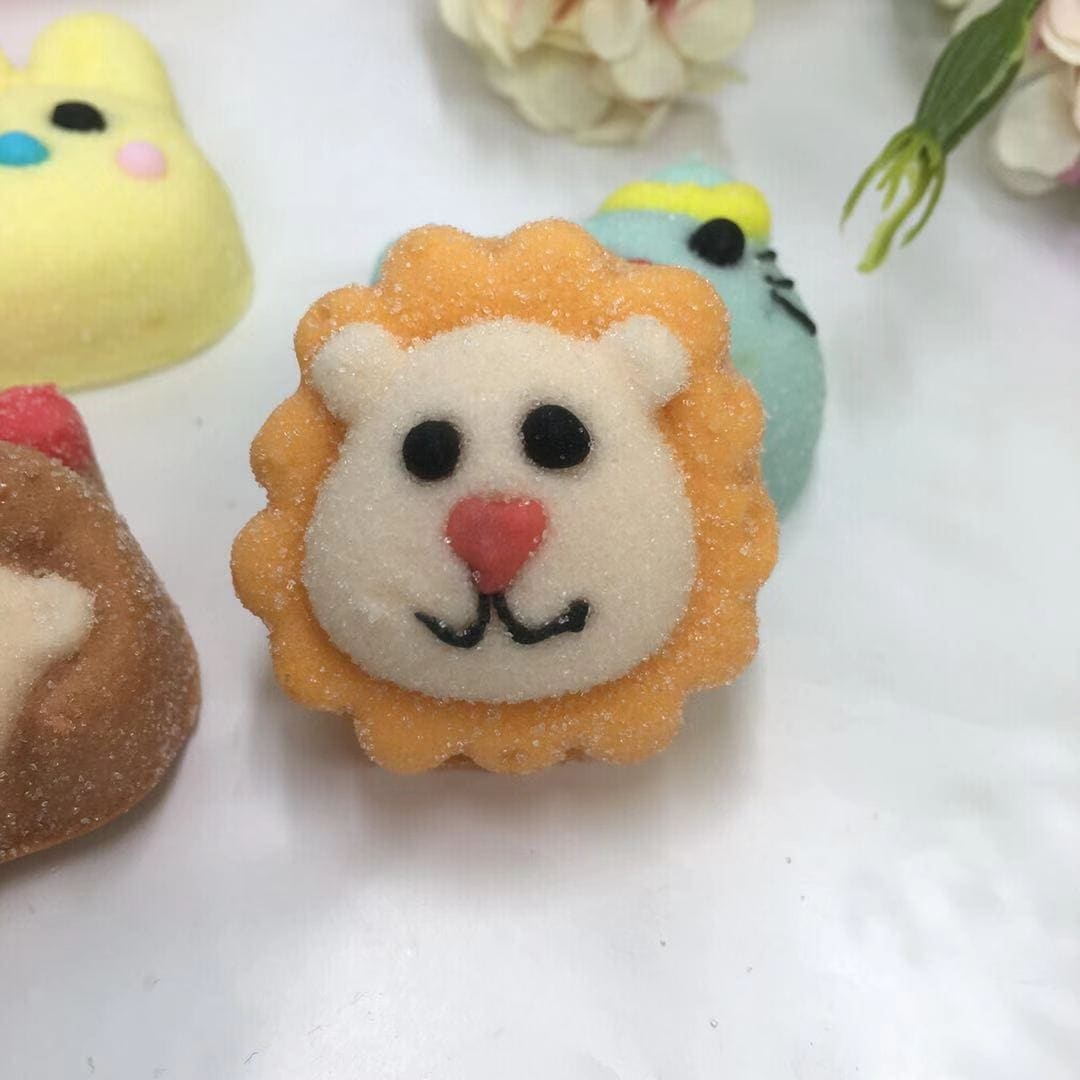アイスクリーム風エッグワッフルデコレーション綿菓子楽しい超かわいい動物の形の独立したパッケージキャンディ 誕生日プレゼント