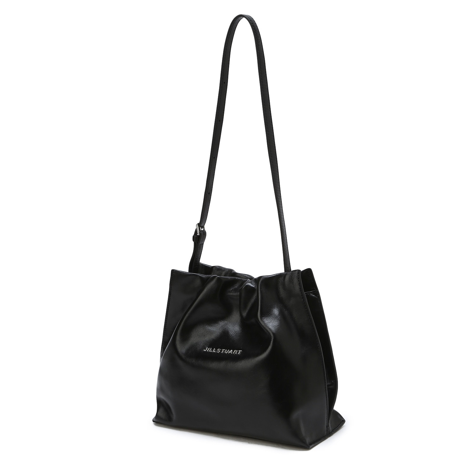 [JILLSTUART] [ブリーバッグ]ブラックソフト牛革ショルダーバッグ