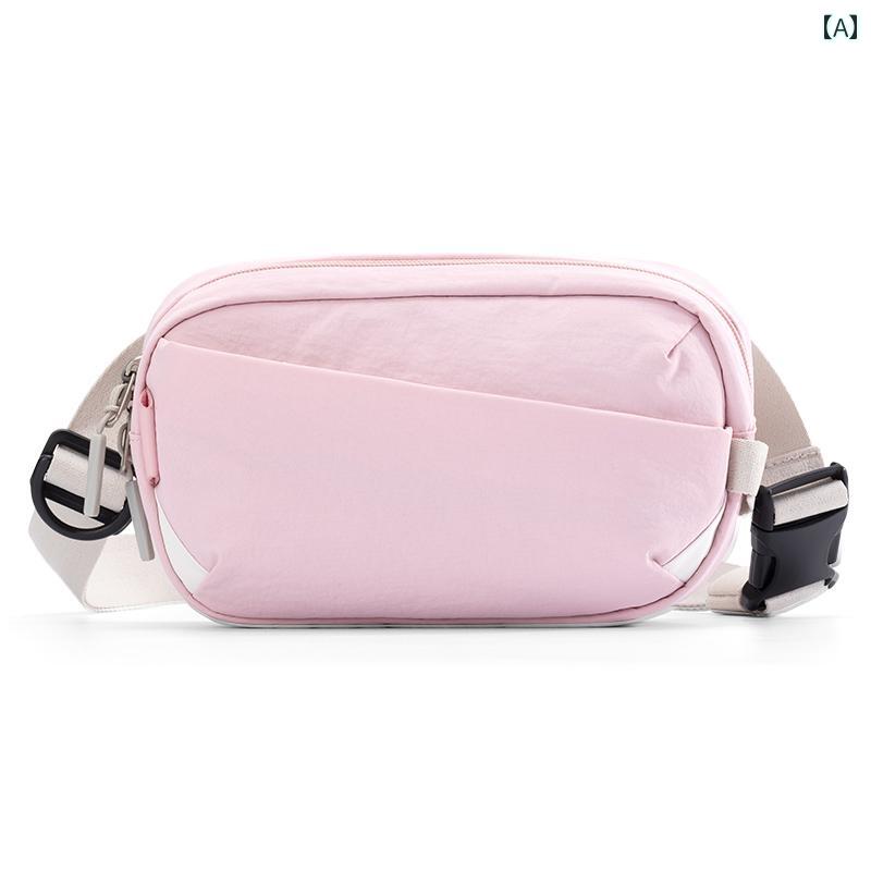 レディース　バッグ　カジュアル inateck 小型 傘 袋 レディース チェスト バッグ ウエスト クロス ボディ スポーツ ランニング ファッション ピンク 軽量 通勤