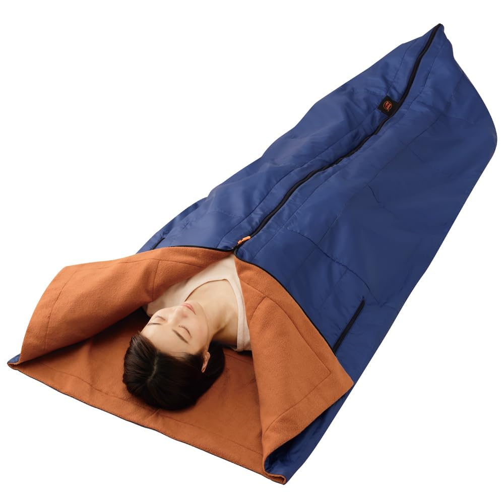 [m.D.P.] 寝袋 暖かい寝袋 シュラフ ねぶくろ 防寒 持ち運び マット布団カバー 布団 上掛け アウトドア 保温 コンパクト 冬用 封筒型 着る毛布 あったか毛布 暖かい 防災グッズ(防災ﾆﾓ