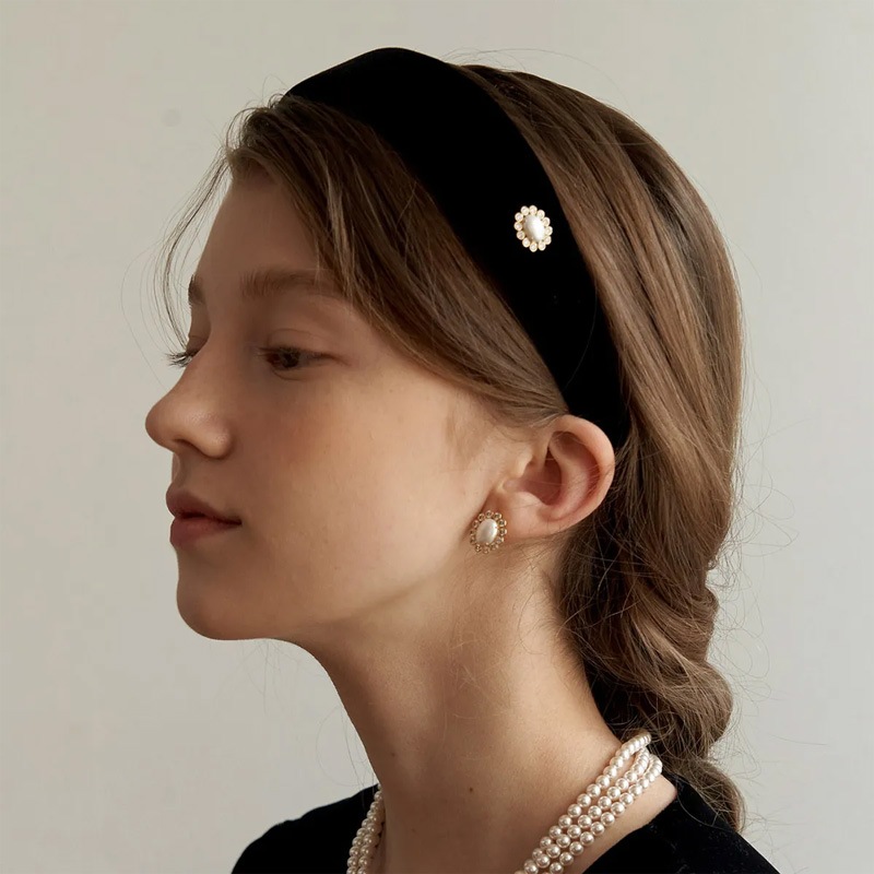 セリア パール ベルベット ヘア カチューシャ Celia Band