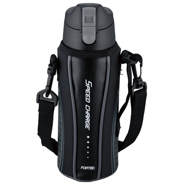 [2個セット] 水筒 2WAYボトル 800ml フォルテック/スピード ブラック FSR-6199