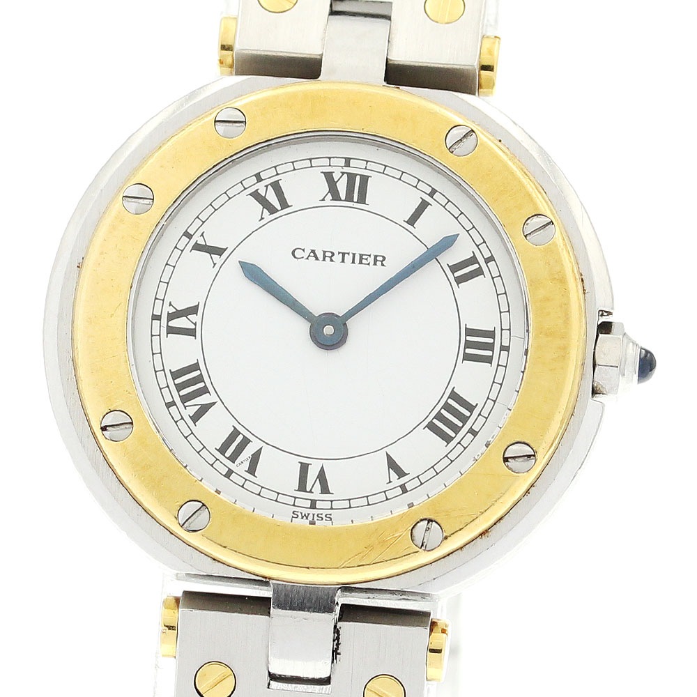 カルティエ CARTIER 84038288 サントスラウンドSM クォーツ レディース _891742【中古】