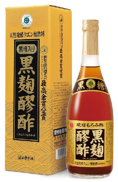 ヘリオス酒造 黒麹もろみ酢（黒糖入) 720ml瓶 12本入り 送料無料