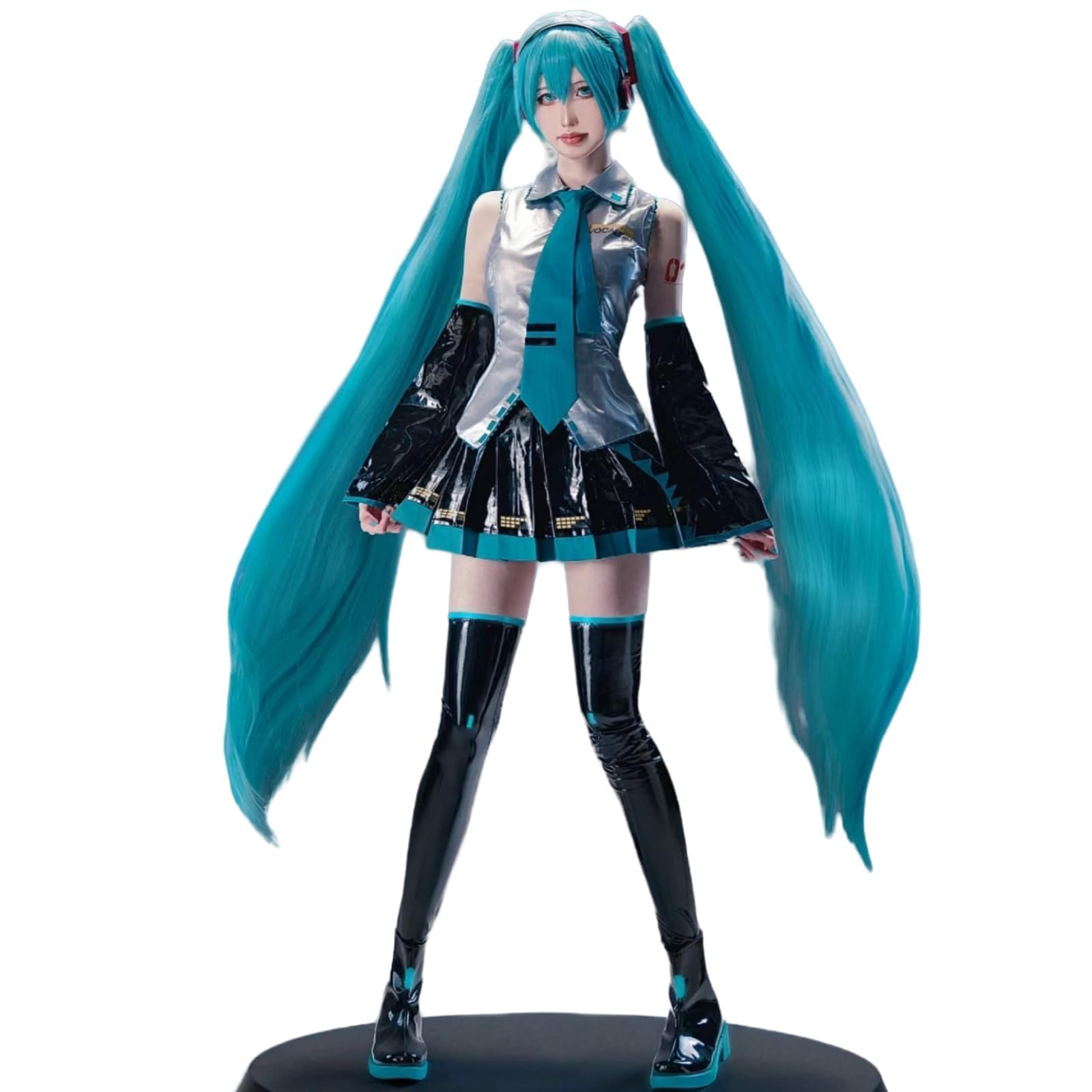 ゾシーフェックス 初音ミク MIKU はつね 制服 セットこすぷれ エナメル革製と布地 コスチューム 衣装 仮装 スカートとパンツ クリスマス ハロウィン コスプレ ア