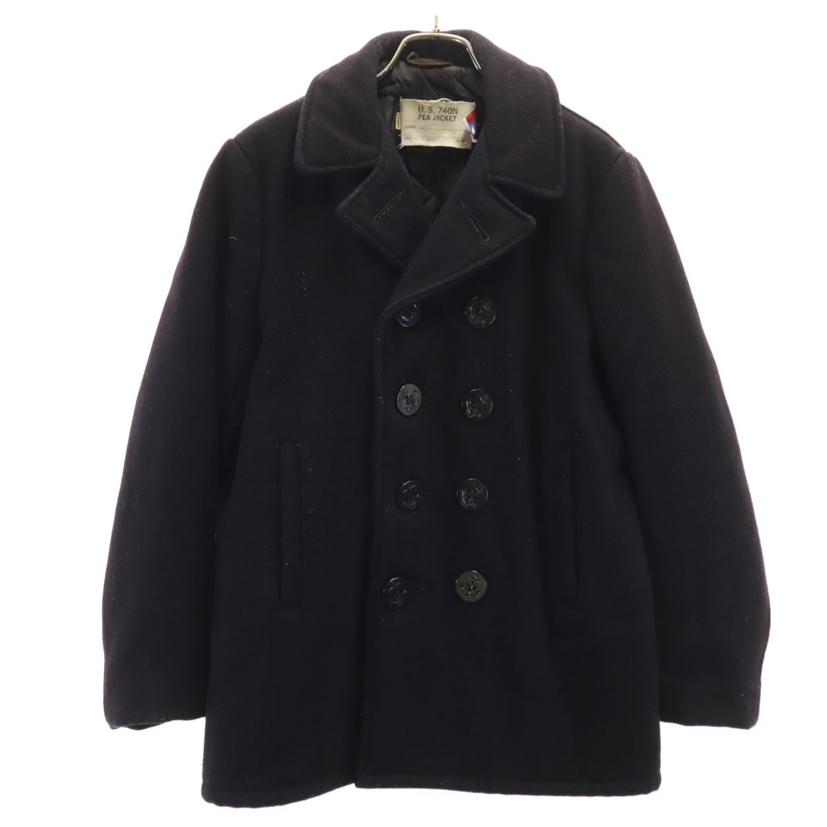 80s 90s USA製 オールド ピーコート 16 ネイビー メンズ 古着