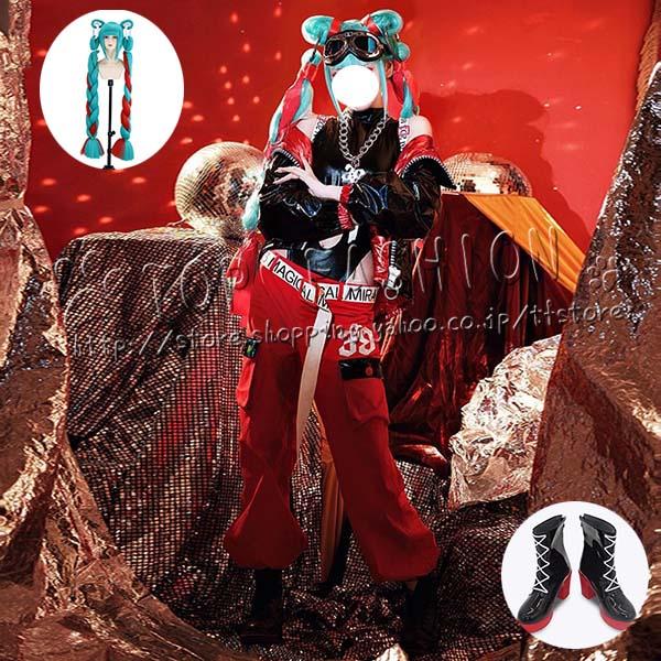 【品質良い 大好評中】ボーカロイド ボカロ VOCALOID 風 初音ミク コスプレ衣装 ウィッグ 靴 cosplay コスチューム ハロウィン クリスマス