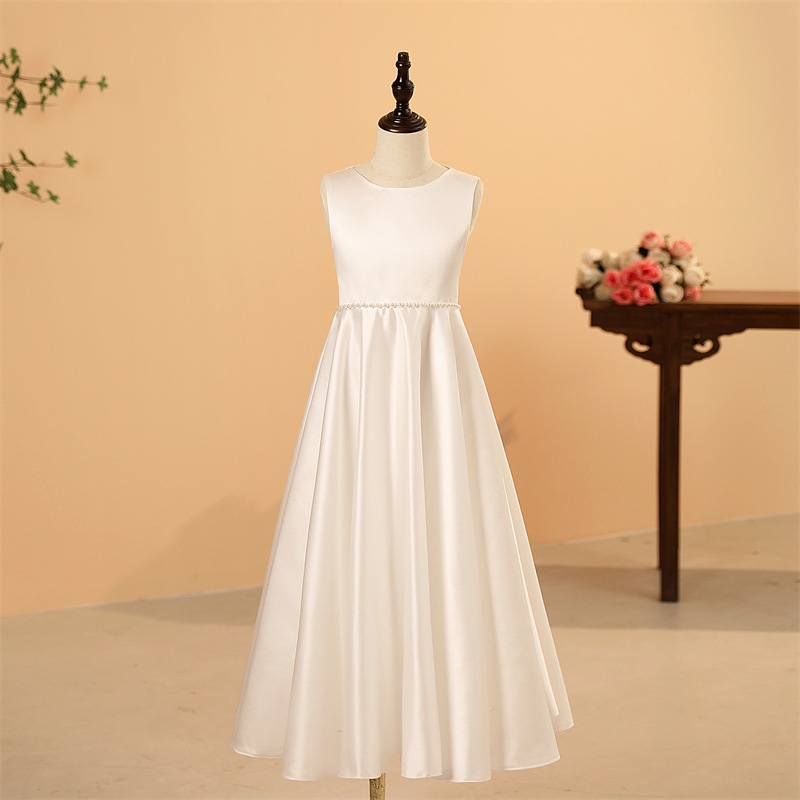 【2枚購入で 3oo円OFF】女の子のドレスファッショナブルなピアノパフォーマンス白いプリンセスドレスホストチームのパフォーマンス 5,170円