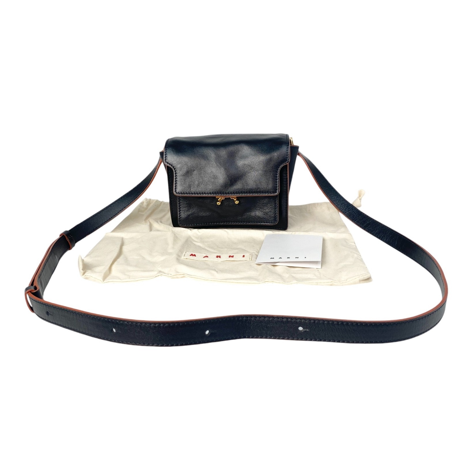 【中古】美品 マルニ MARNI レディース トランク ミニ ショルダーバッグ ポシェット