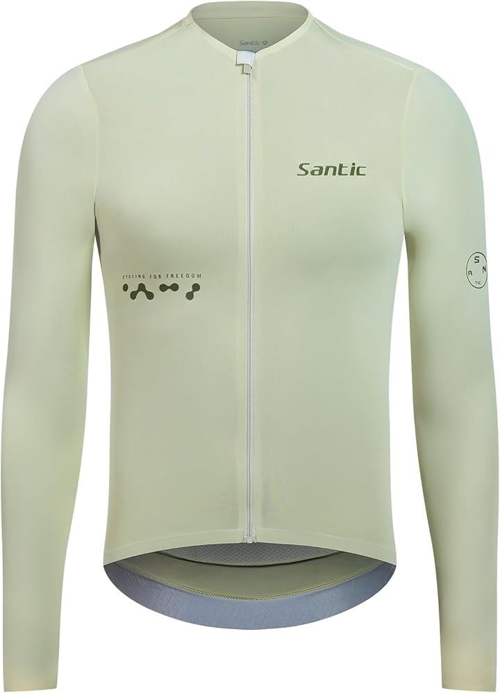 サイクルジャージ メンズ 長袖 春夏 ロードバイク サイクリングウェア 自転車 UVカット 吸汗速乾 軽量 男女兼用(グリーン, M)