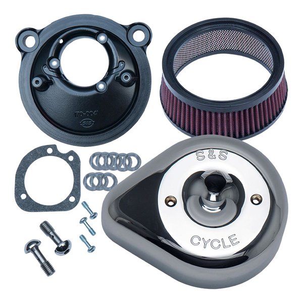 ステルス エアクリーナーキット ティアドロップ クローム スポーツスター 07-22 170-0526B