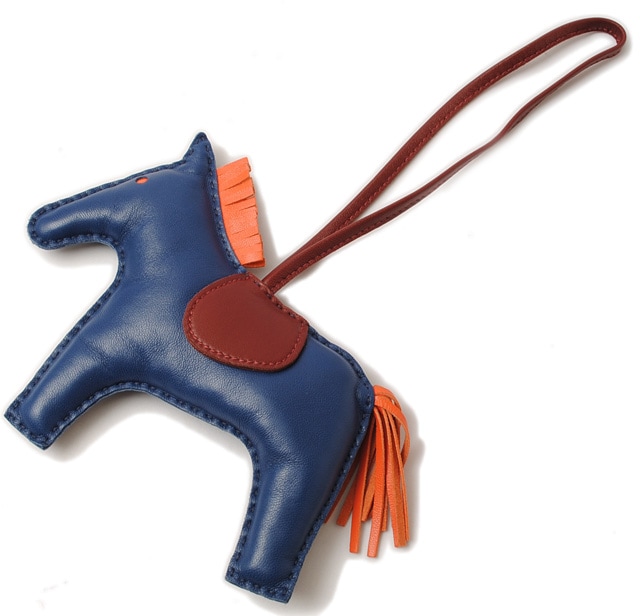 エルメス バッグチャーム HERMES GRIGRI RODEO/ロデオチャーム MM　ホース ブルー