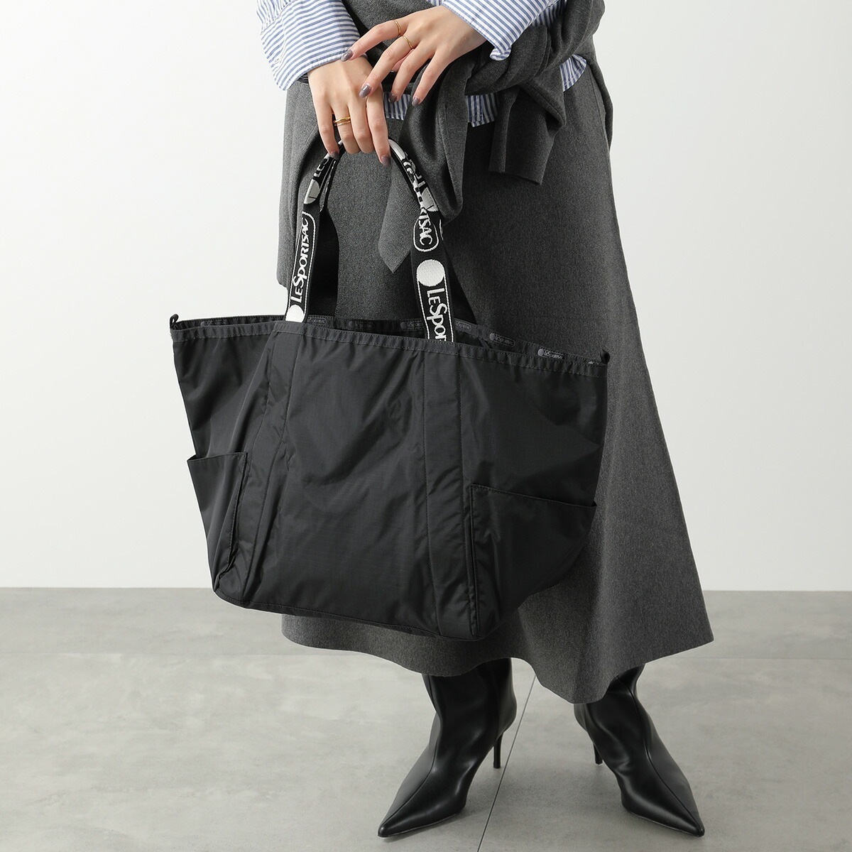 LeSportsac レスポートサック トートバッグ E/W REVERSIBLE PKT 1043 レディース ナイロン ロゴ 鞄 LC57/LOGO-JACQUARD-BLACK-T 20,501円