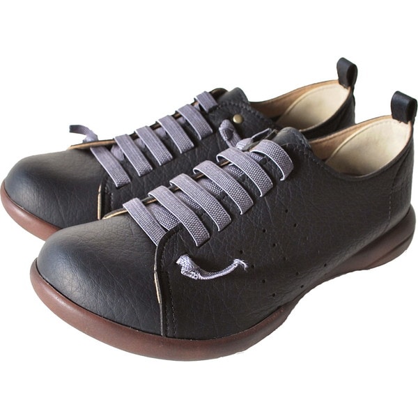 Re:getA リゲッタ レースアップ ゴムひも コンフォート R-074 カジュアル シューズ R074-BLK